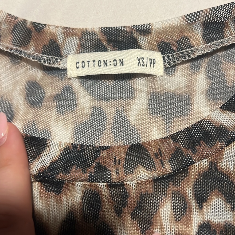Cotton On Cheetah Print Long Sleeve Shirt - Picture 3 of 3